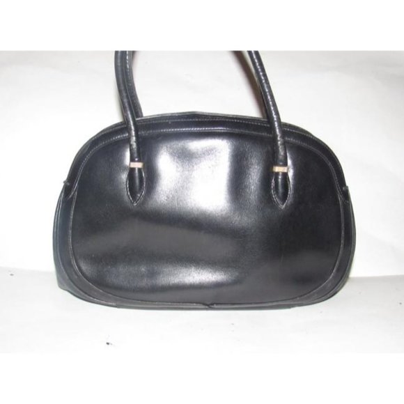 Gucci Vintage Buttery Soft Black Leather Satchel Top Handle - Picture 6 of 12